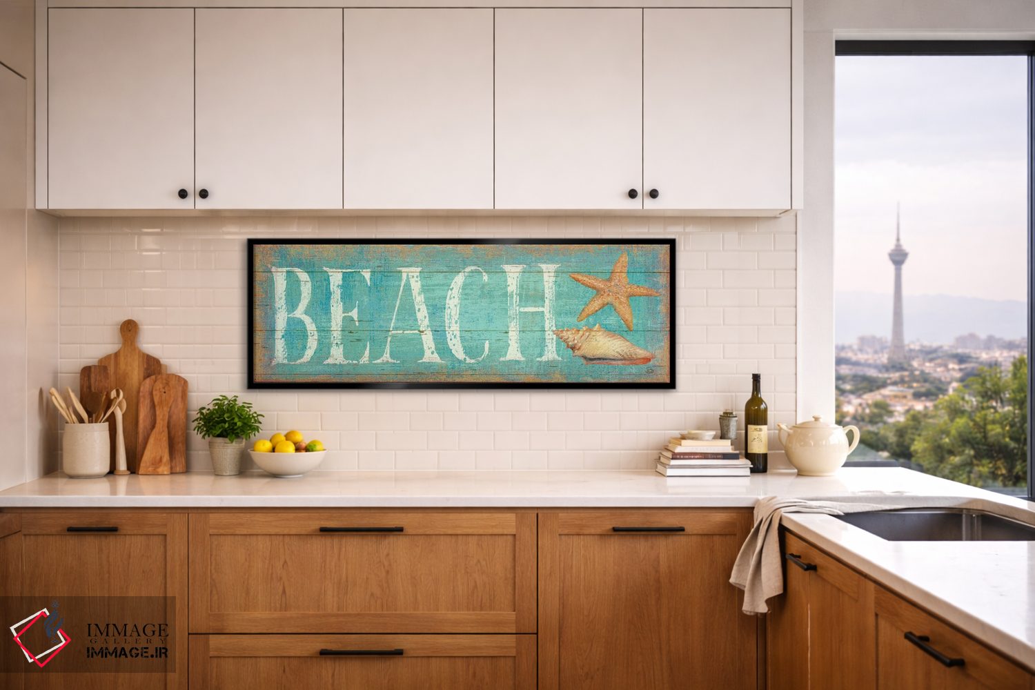 تابلو دکوراتیو ساحل پاستلی اثر دافنه بریسونه - D5B