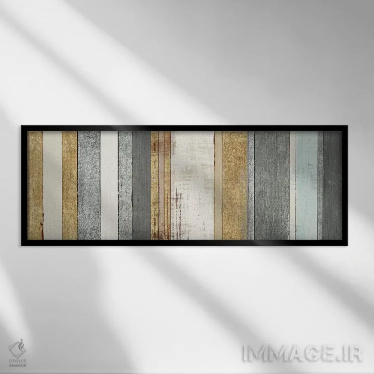 تابلو انتزاعی چشم انداز ساحلی XII اثر مایکل مولان - نمای قابدار مشکی