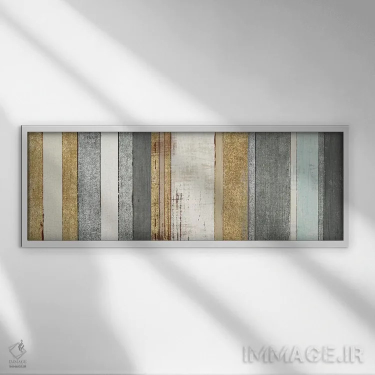 تابلو انتزاعی چشم انداز ساحلی XII اثر مایکل مولان - نمای قابدار سفید