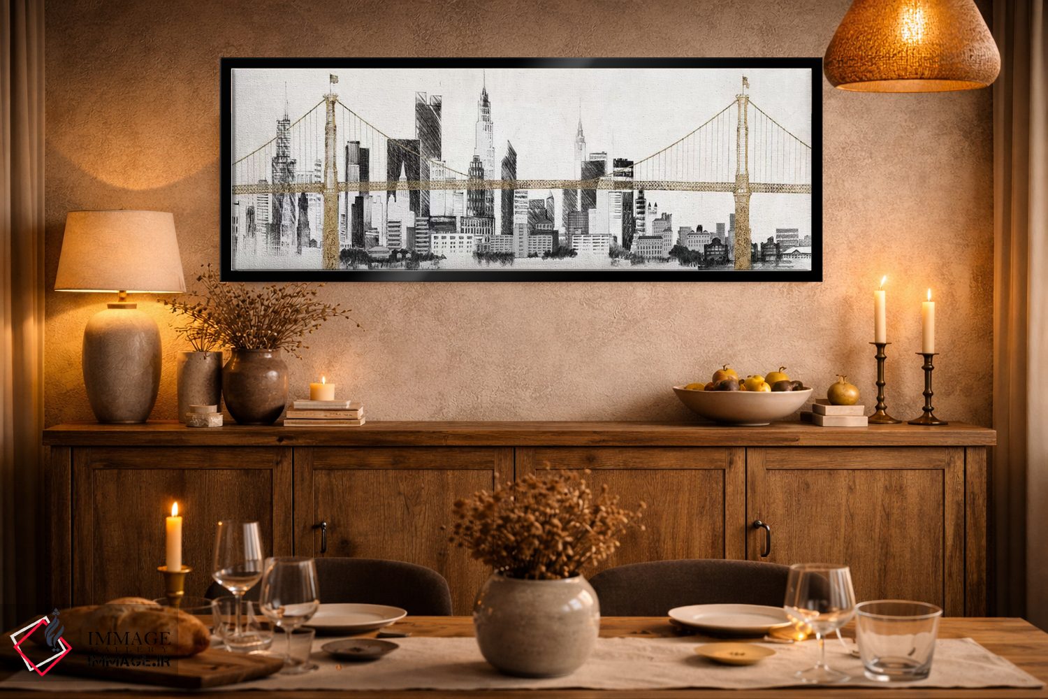 تابلو دکوراتیو پل و خط افق اثر ایوری تیلمن - D3B