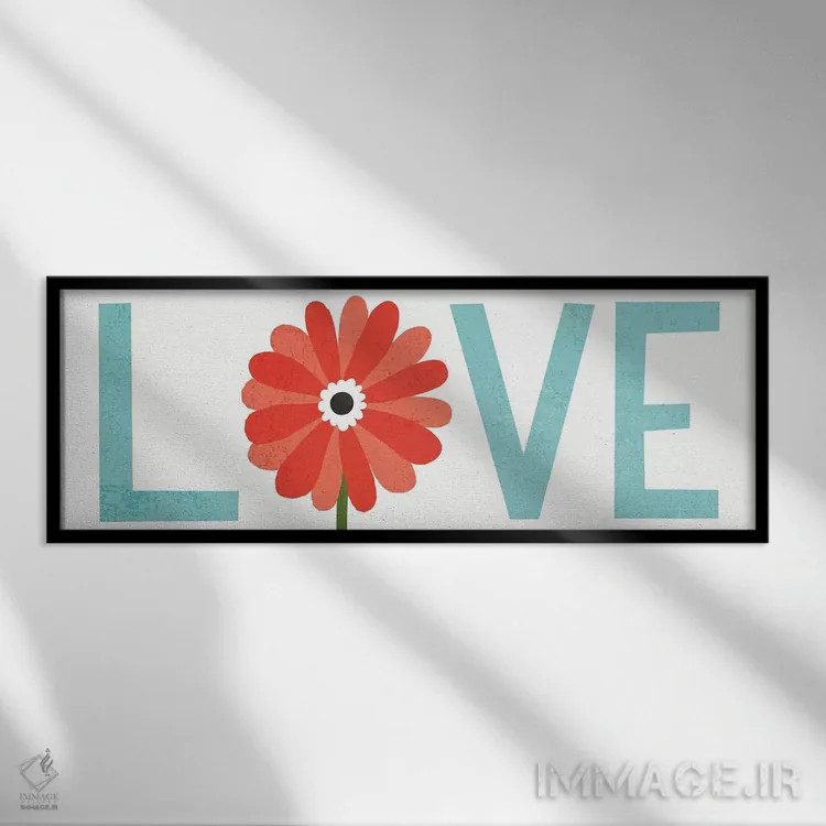 تابلو دکوراتیو عشق اثر مایکل مولان - نمای قابدار مشکی