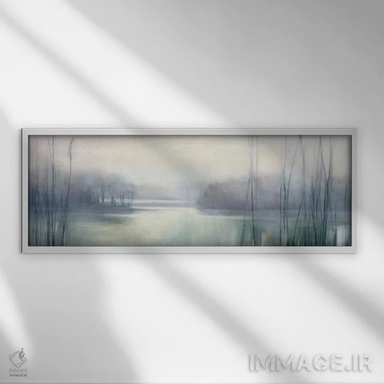 تابلو دکوراتیو خاطرات مه آلود اثر جولیا پورینتون - نمای قابدار سفید