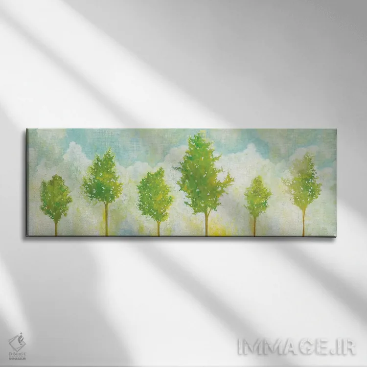 تابلو دکوراتیو ساعت طلایی پنجم اثر ملیسا آورینوس - نمای روبهرو روی دیوار