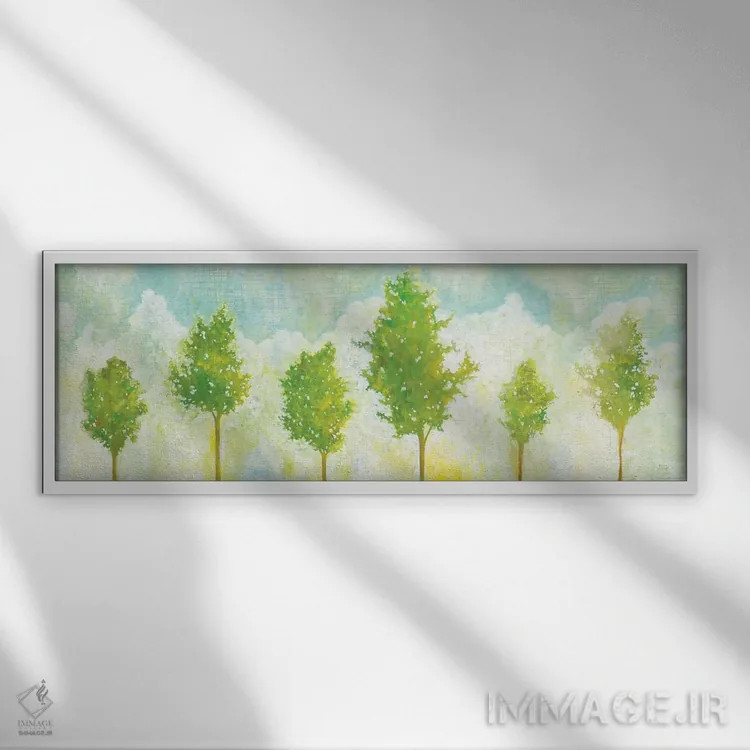 تابلو دکوراتیو ساعت طلایی پنجم اثر ملیسا آورینوس - نمای قابدار سفید