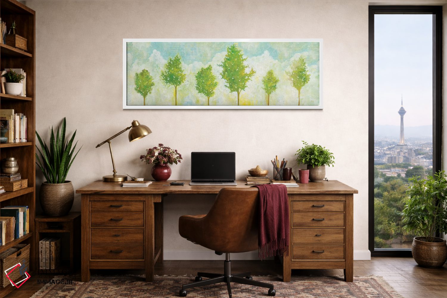 تابلو دکوراتیو ساعت طلایی پنجم اثر ملیسا آورینوس - D1W