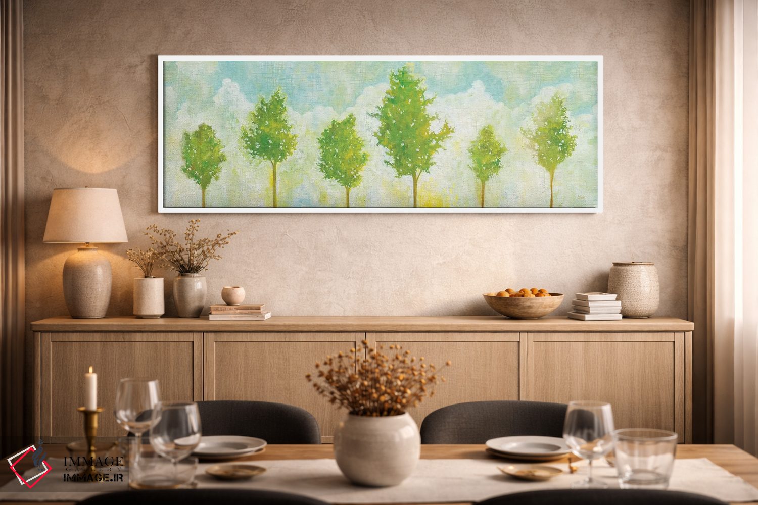 تابلو دکوراتیو ساعت طلایی پنجم اثر ملیسا آورینوس - D2W