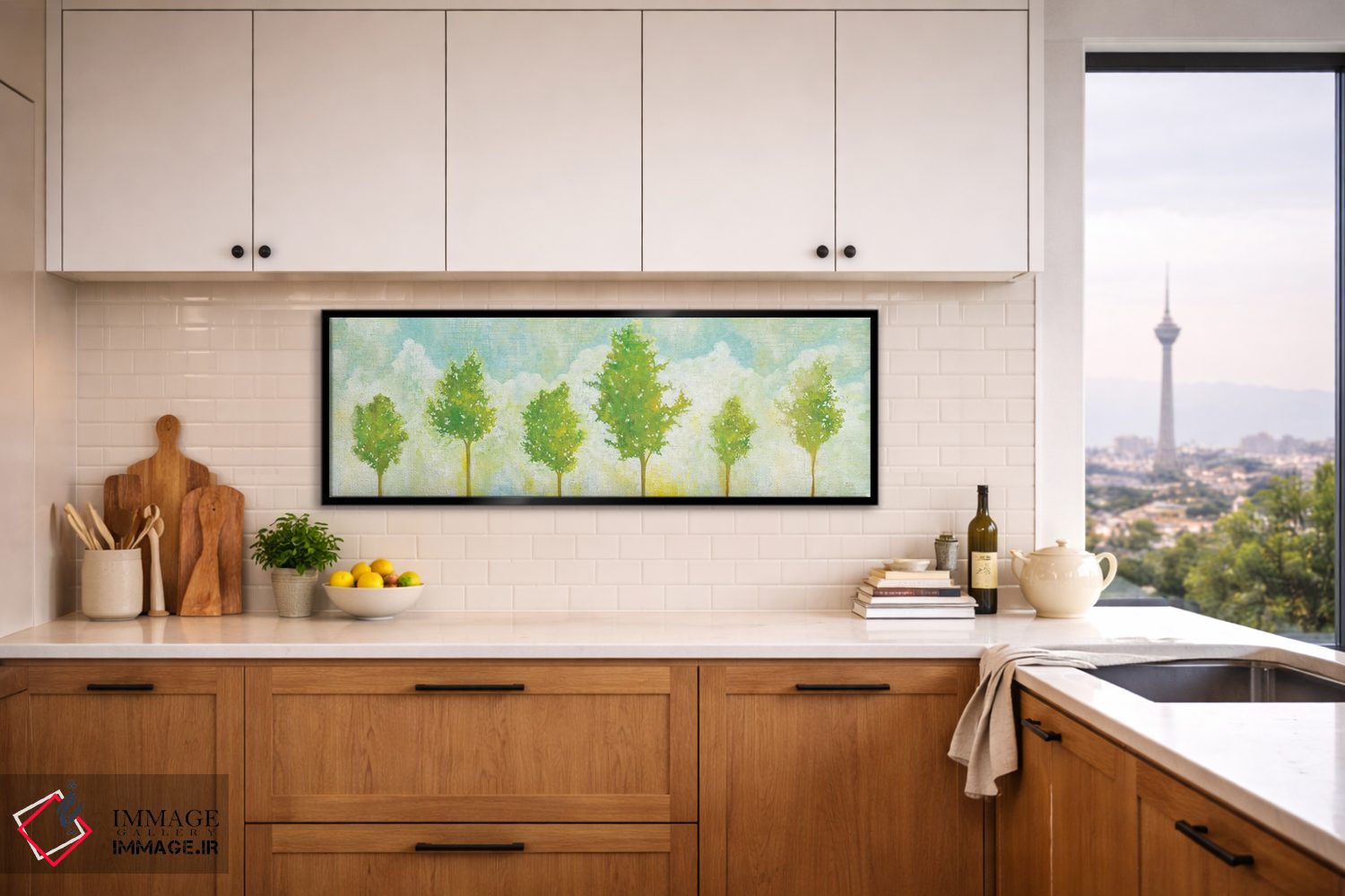 تابلو دکوراتیو ساعت طلایی پنجم اثر ملیسا آورینوس - D5B