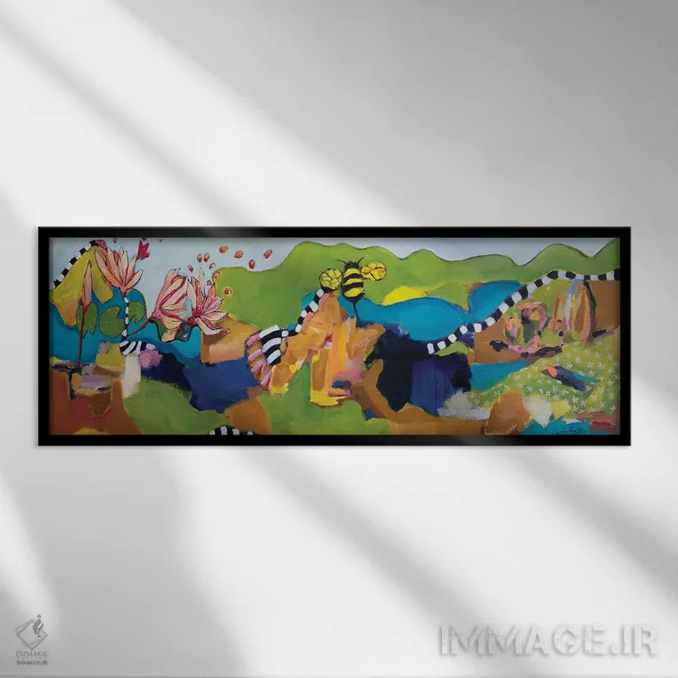تابلو دکوراتیو ذات واقعی استرالیا اثر وندی باچه - نمای قابدار مشکی