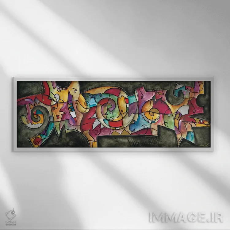تابلو دکوراتیو تمام شب اثر اریک واو - نمای قابدار سفید