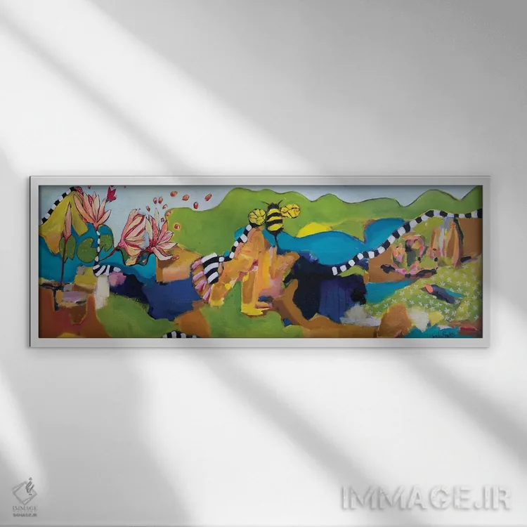 تابلو دکوراتیو ذات واقعی استرالیا اثر وندی باچه - نمای قابدار سفید