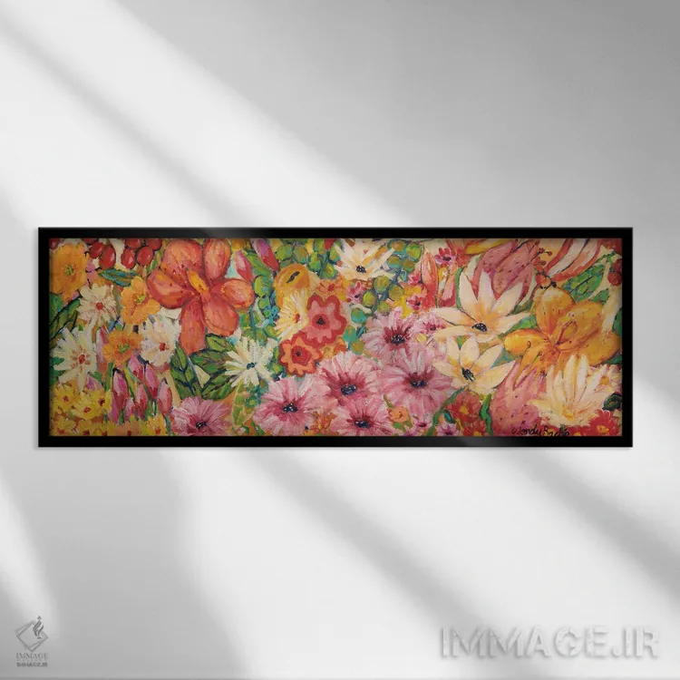 تابلو دکوراتیو گیاهان مرکباتی اثر وندی باچه - نمای قابدار مشکی