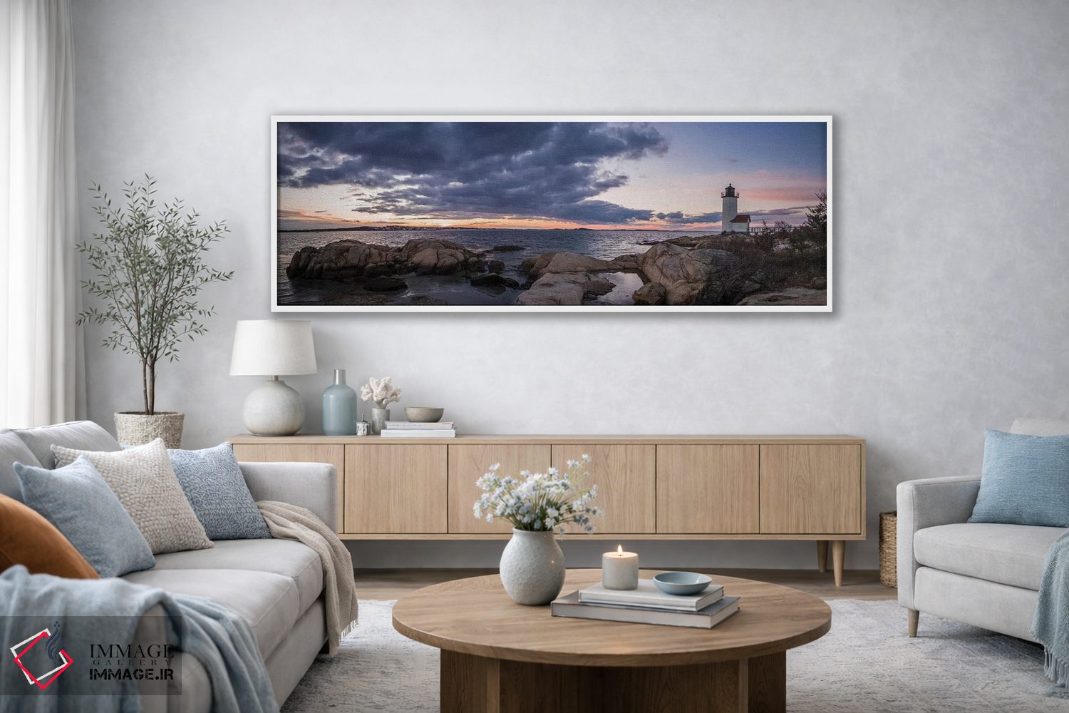 تابلو دکوراتیو Massachusetts, Cape Ann, Gloucester, Annisquam Lighthouse… اثر والتر بیبیکوف - D3W