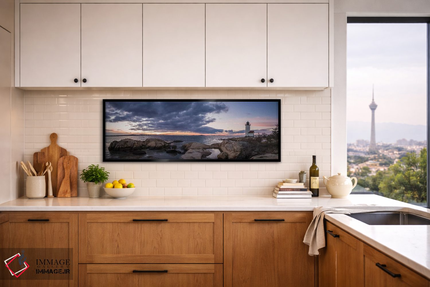 تابلو دکوراتیو Massachusetts, Cape Ann, Gloucester, Annisquam Lighthouse… اثر والتر بیبیکوف - D5B