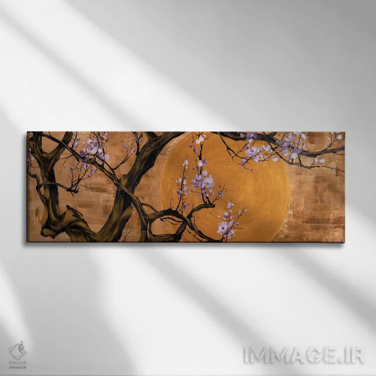 تابلو دکوراتیو مجموعه ذن طلایی VII اثر ویلسون لاو - نمای روبهرو روی دیوار