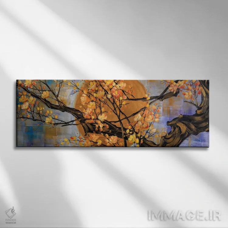 تابلو دکوراتیو مجموعه ذن طلایی XI اثر ویلسون لاو - نمای روبهرو روی دیوار