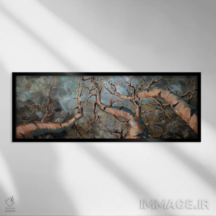 تابلو دکوراتیو جنگل توس III اثر ویلسون لاو - نمای قابدار مشکی