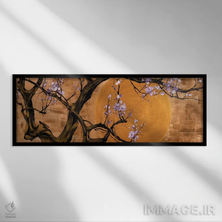 تابلو دکوراتیو مجموعه ذن طلایی VII اثر ویلسون لاو - نمای قابدار مشکی