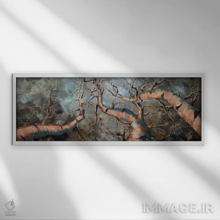 تابلو دکوراتیو جنگل توس III اثر ویلسون لاو - نمای قابدار سفید