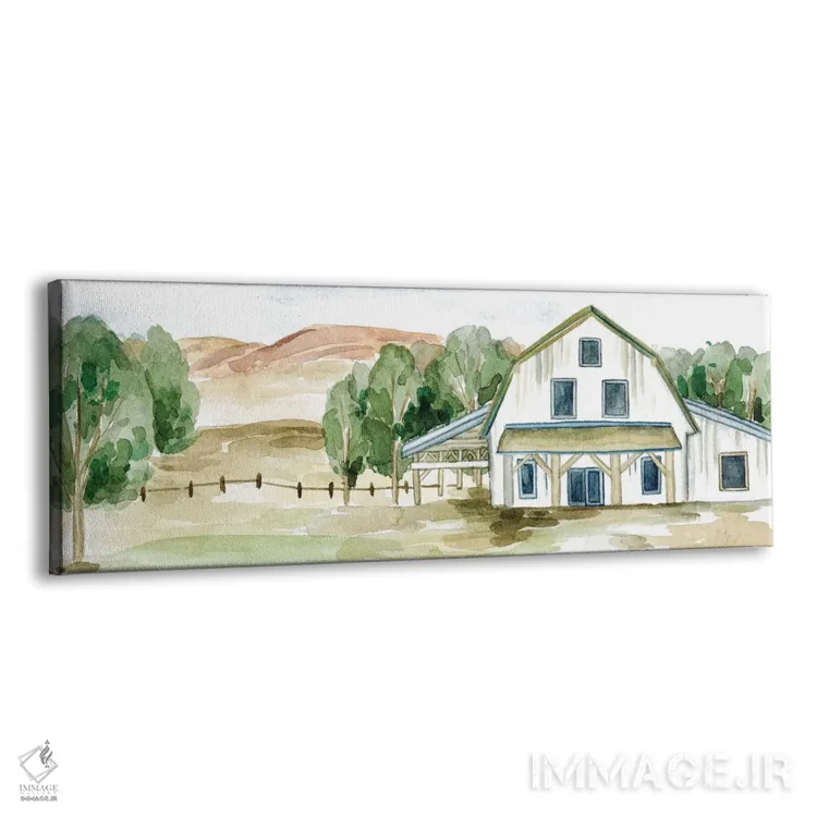 تابلو مدرن منظره خانه روستایی II اثر ملیسا وانگ - نمای پرسپکتیو محصول