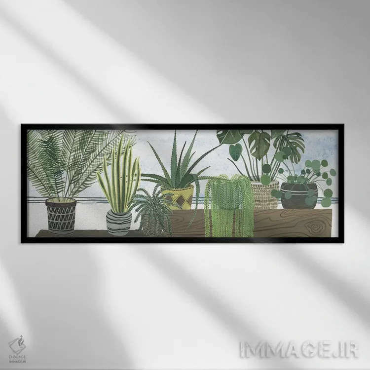 تابلو دکوراتیو مجموعه گیاهان من اثر ملیسا وانگ - نمای قابدار مشکی