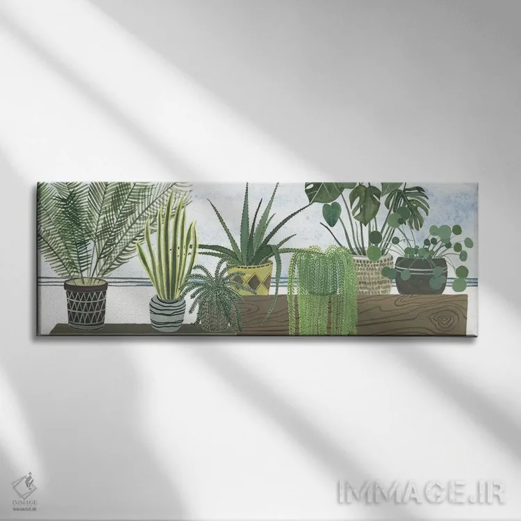 تابلو دکوراتیو مجموعه گیاهان من اثر ملیسا وانگ - نمای روبهرو روی دیوار