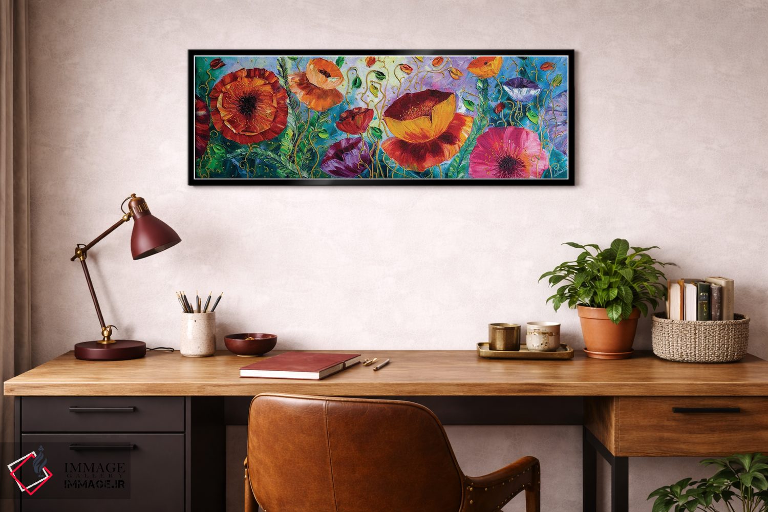 تابلو دکوراتیو دشت شقایق III اثر ویلسون لاو - D3B