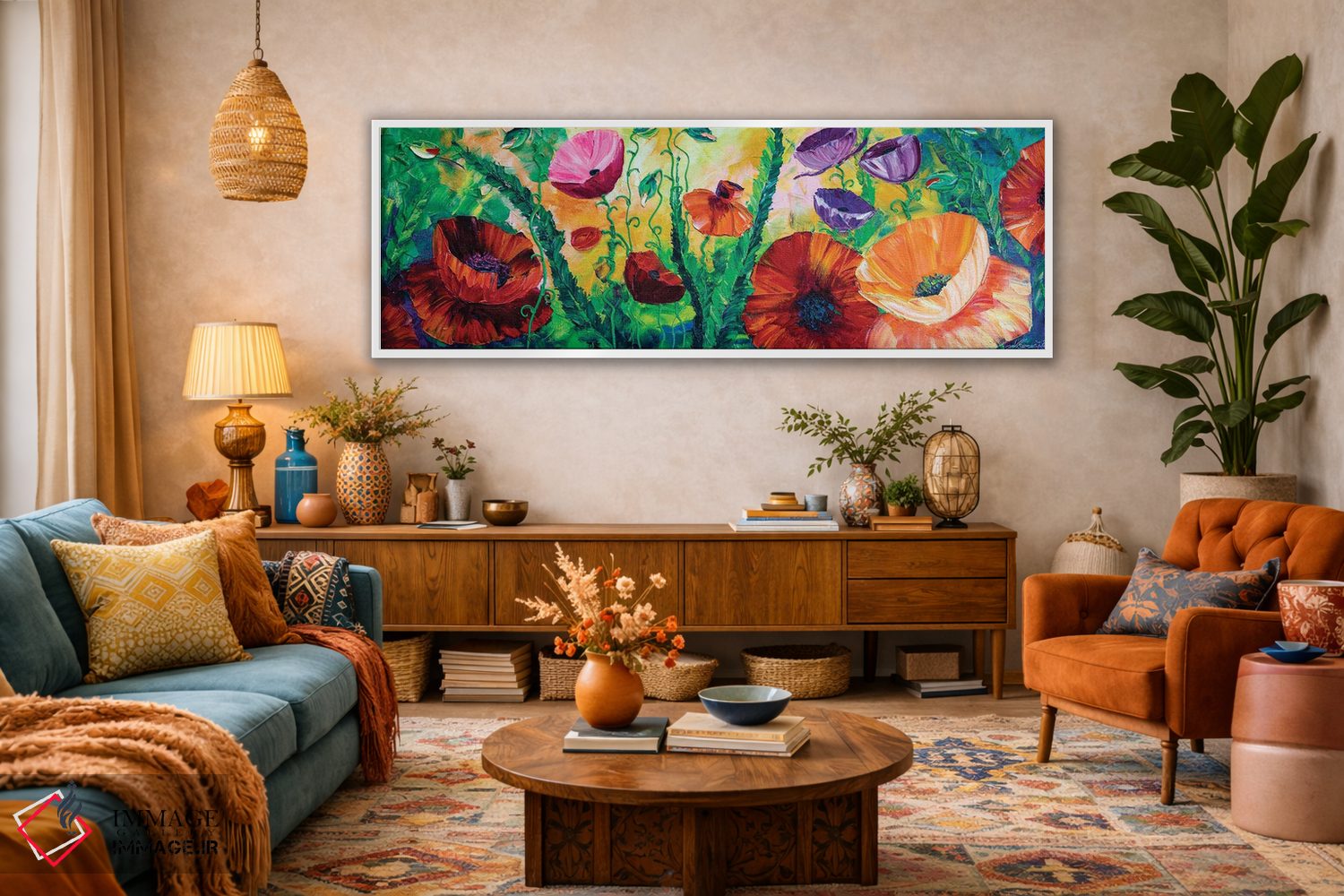 تابلو دکوراتیو دشت شقایق IV اثر ویلسون لاو - D1W