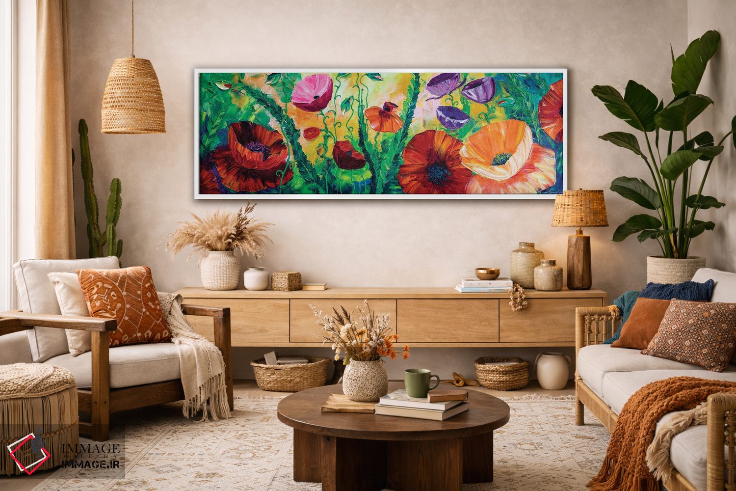 تابلو دکوراتیو دشت شقایق IV اثر ویلسون لاو - D2W