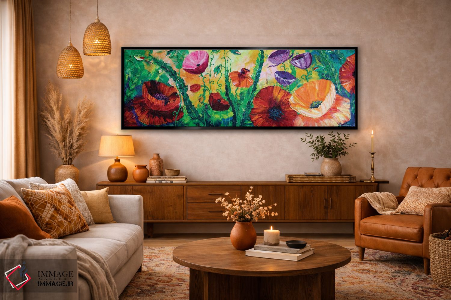 تابلو دکوراتیو دشت شقایق IV اثر ویلسون لاو - D5B