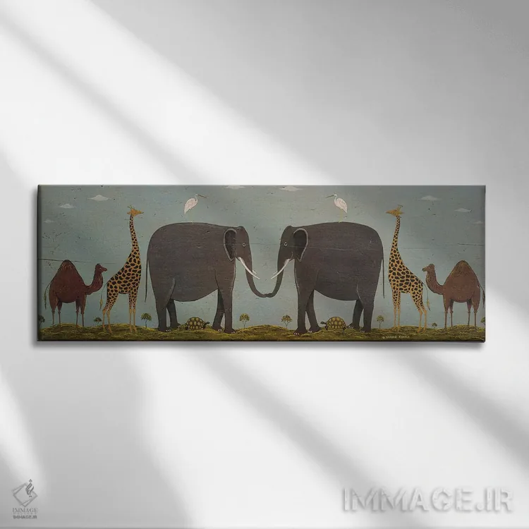 تابلو دکوراتیو دو به دو اثر وارن کیمبل - نمای روبهرو روی دیوار