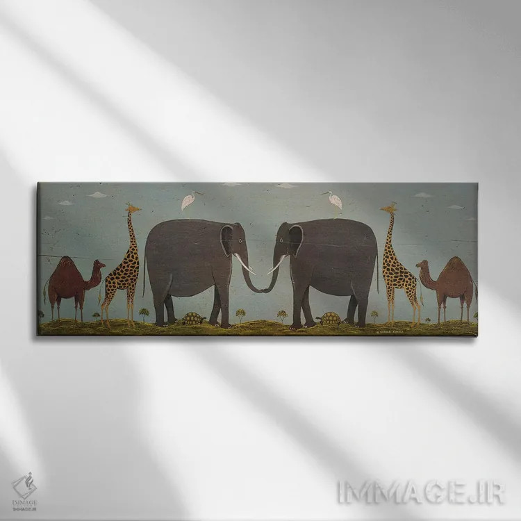تابلو دکوراتیو دو به دو اثر وارن کیمبل - نمای روبهرو روی دیوار