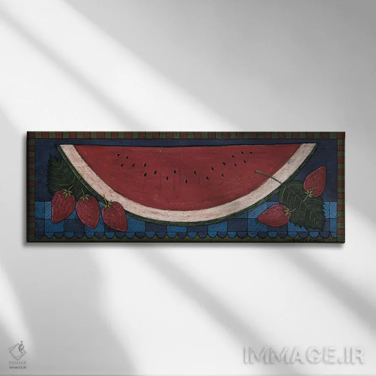 تابلو دکوراتیو هندوانه اثر وارن کیمبل - نمای روبهرو روی دیوار