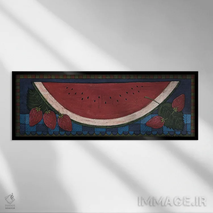 تابلو دکوراتیو هندوانه اثر وارن کیمبل - نمای قابدار مشکی