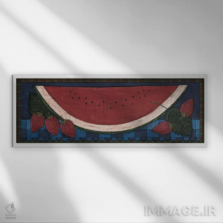 تابلو دکوراتیو هندوانه اثر وارن کیمبل - نمای قابدار سفید