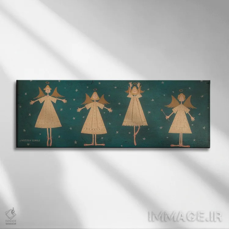 تابلو دکوراتیو باله فرشتگان اثر وارن کیمبل - نمای روبهرو روی دیوار