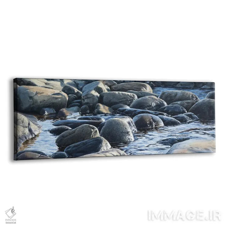 تابلو دکوراتیو سنگ های آبی اثر یوهانس وس مارک - نمای پرسپکتیو محصول