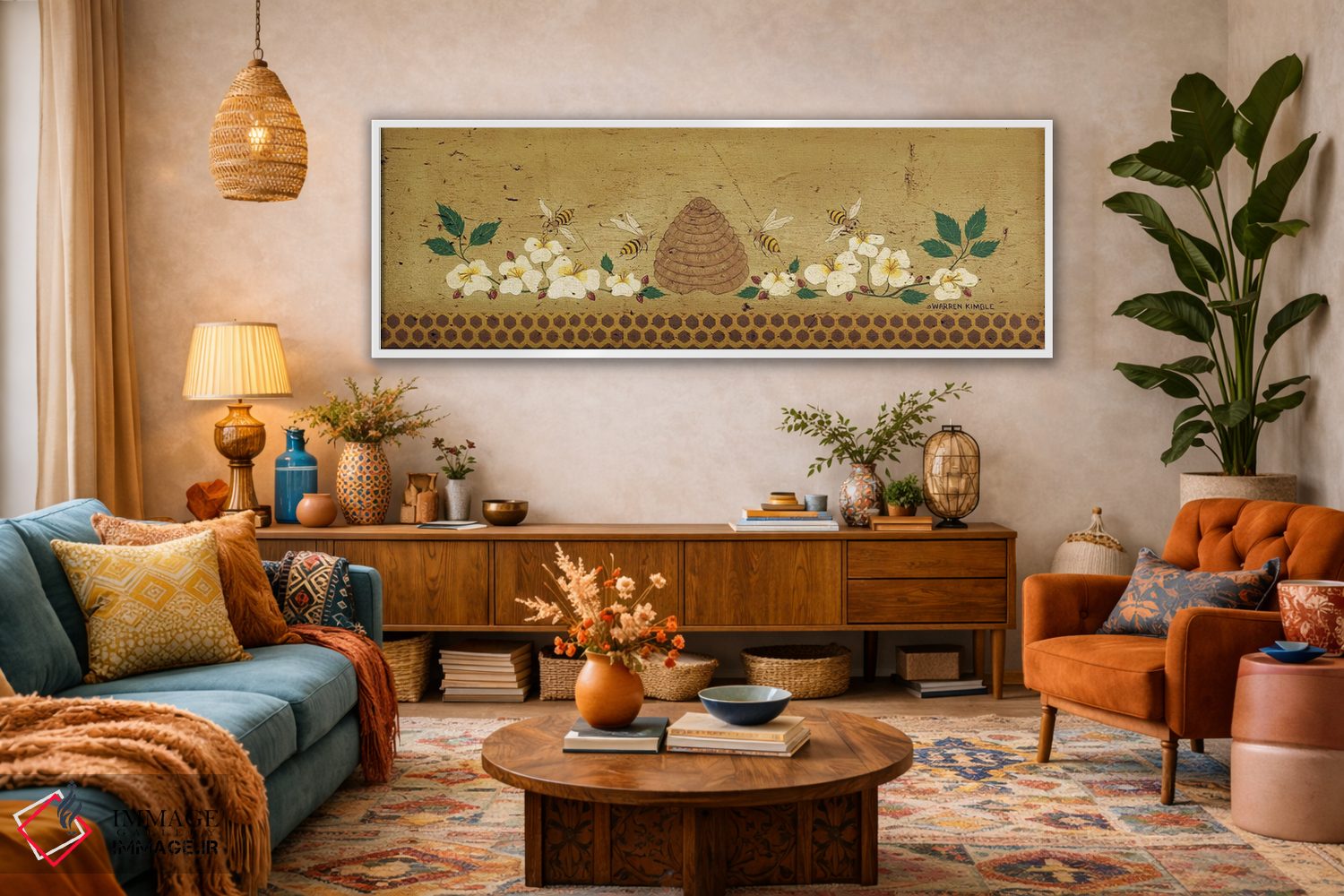 تابلو دکوراتیو کندو زنبور اثر وارن کیمبل - D1W