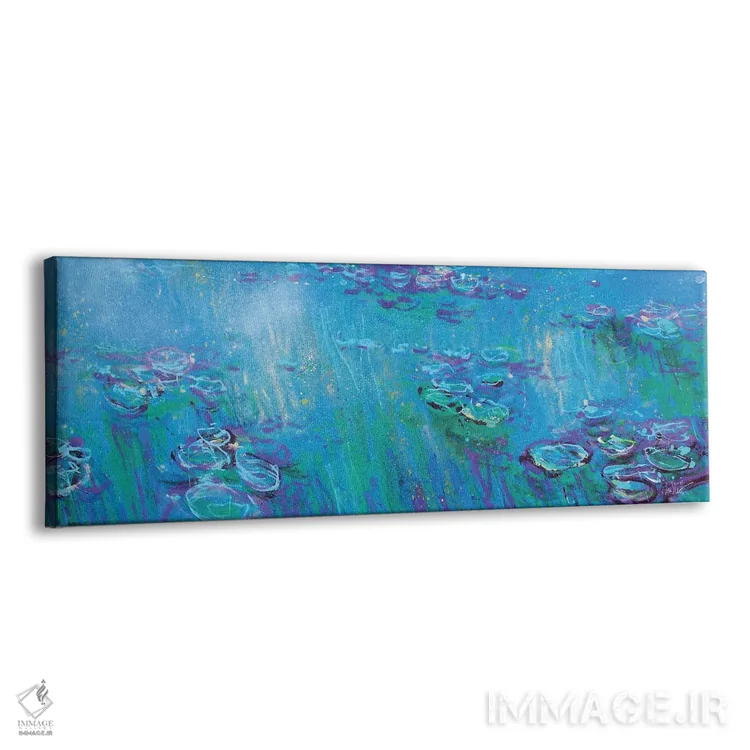تابلو دکوراتیو پانورامای ژیورنی در آبی فلوئورسنت اثر وین اسلیت - نمای پرسپکتیو محصول