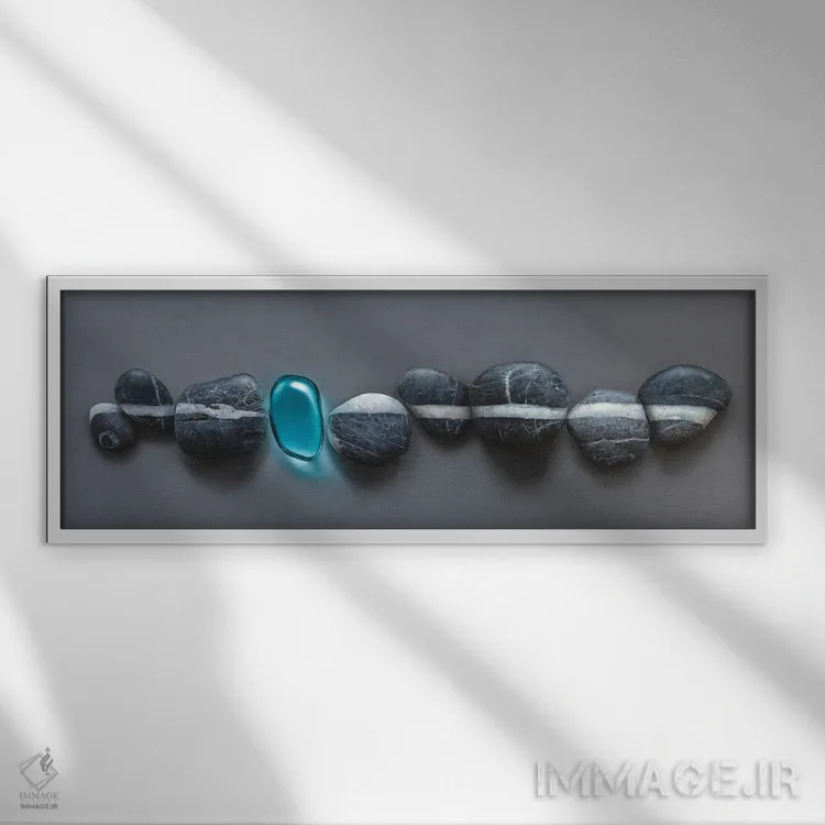 تابلو دکوراتیو گوهر اثر یوهانس وس مارک - نمای قابدار سفید