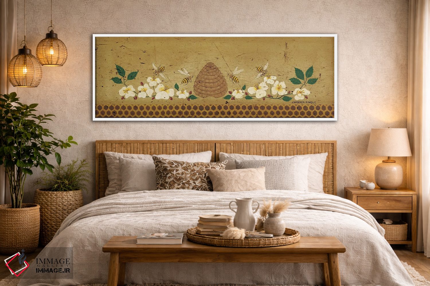 تابلو دکوراتیو کندو زنبور اثر وارن کیمبل - D4W