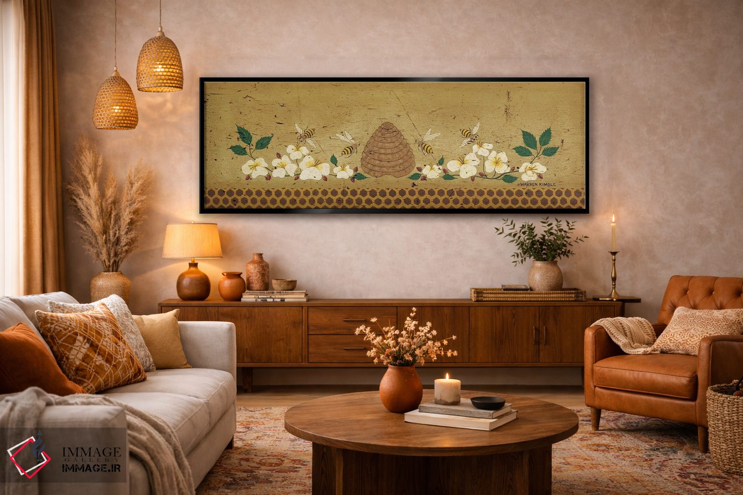 تابلو دکوراتیو کندو زنبور اثر وارن کیمبل - D6B