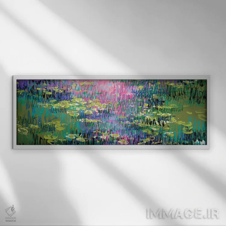 تابلو انتزاعی ژیورنی، تابستان اثر وین اسلیت - نمای قابدار سفید