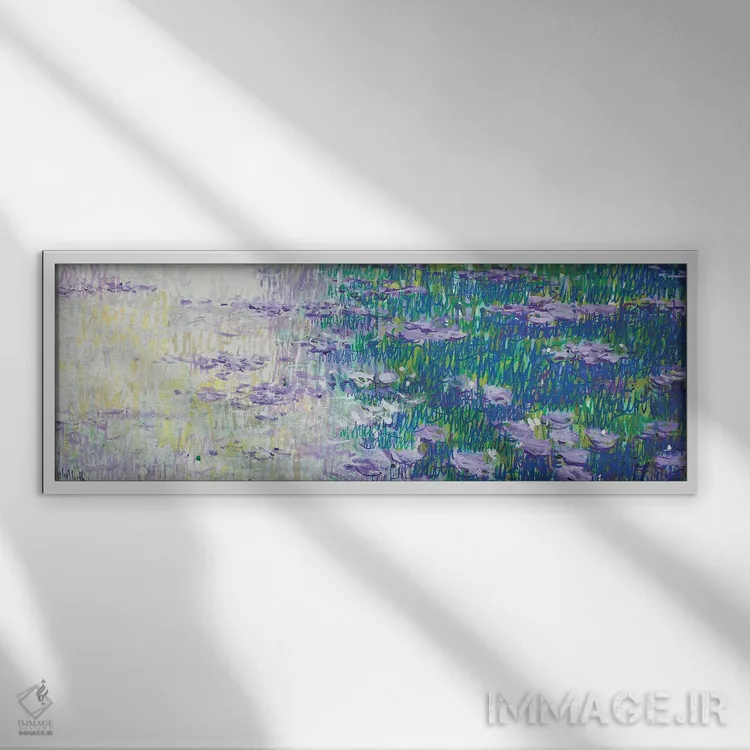 تابلو انتزاعی مونه مونه مونه اثر وین اسلیت - نمای قابدار سفید