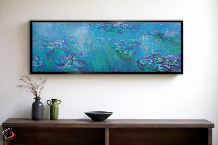 تابلو دکوراتیو پانورامای ژیورنی در آبی فلوئورسنت اثر وین اسلیت - D2B