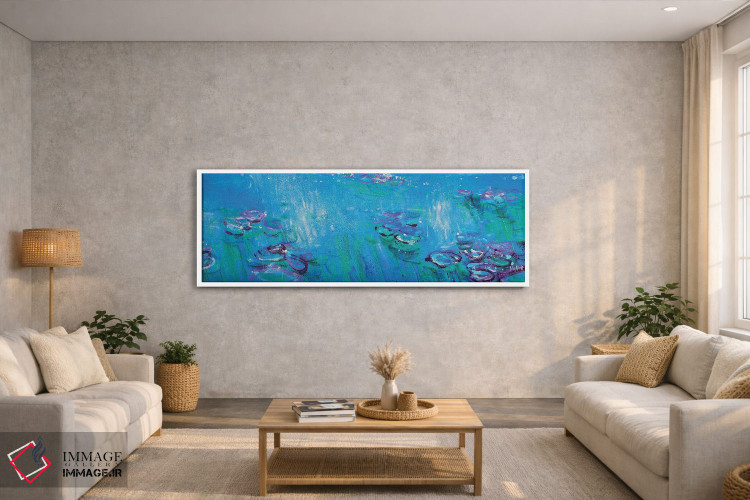 تابلو انتزاعی Fluorescent Blue,ژیورنی، آبی فلوئورسنت اثر وین اسلیت - D3W