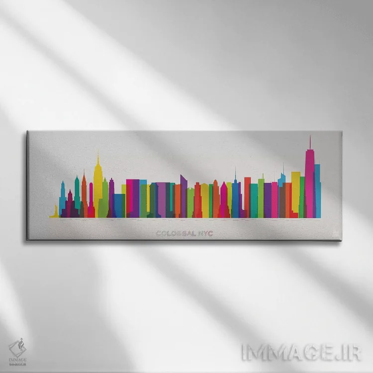 تابلو دکوراتیو نیویورک غول پیکر اثر یونی آلتر - نمای روبهرو روی دیوار