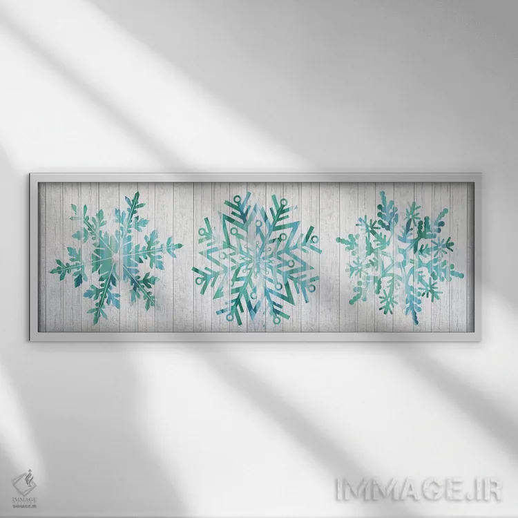 تابلو دکوراتیو طوفان زمستانی اثر فایو بای فایو کالکتیو - نمای قابدار سفید