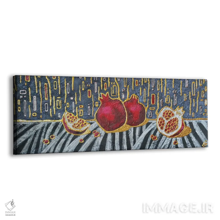 تابلو دکوراتیو طبیعت بی جان عصرگاهی با نارنجک ها اثر یولیا بلاسلا - نمای پرسپکتیو محصول