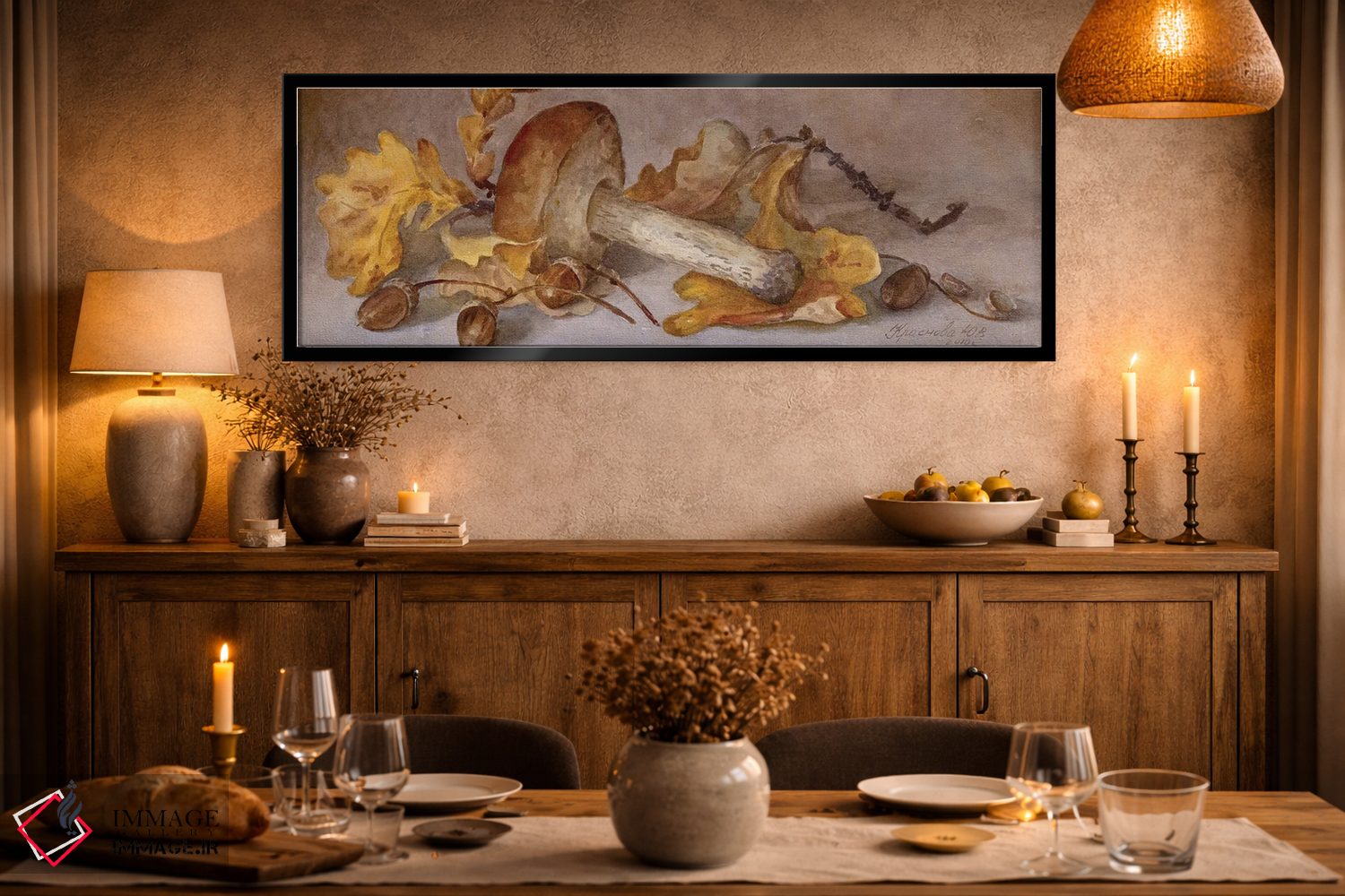 تابلو دکوراتیو قارچ بولت توس و بلوط ها اثر یولیا کراسنوف - D2B