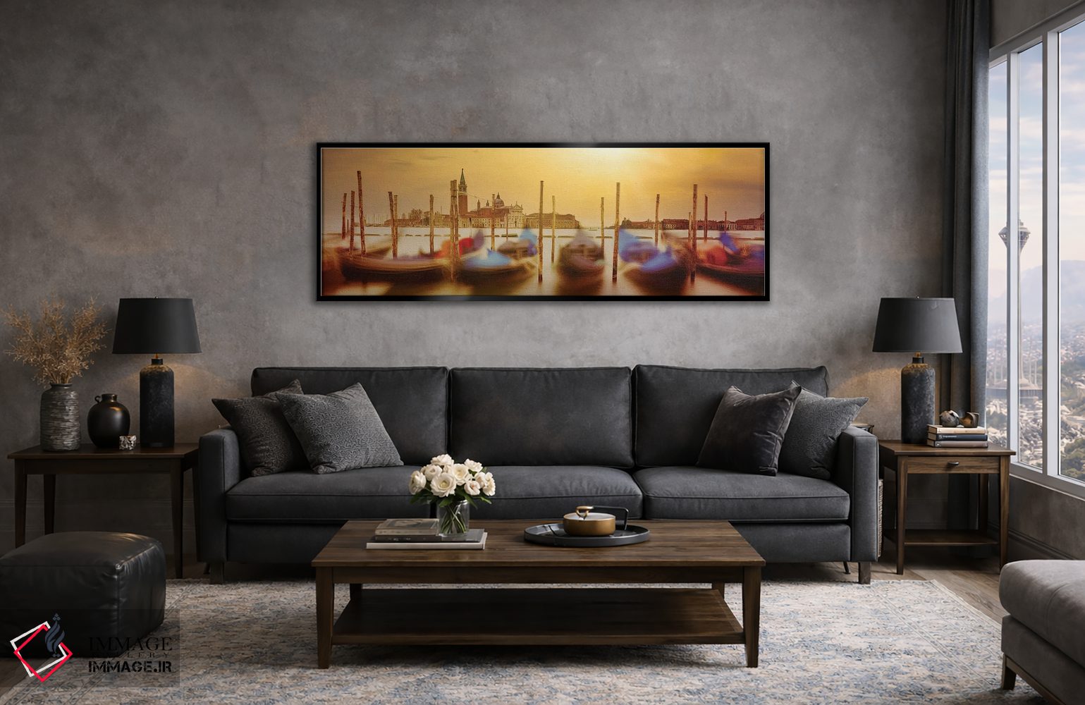 تابلو دکوراتیو والس گوندولاهای ونیزی اثر میاری آندریا - D6B